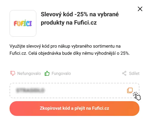 Návod jak zkopírovat slevový kupón Fufici.cz