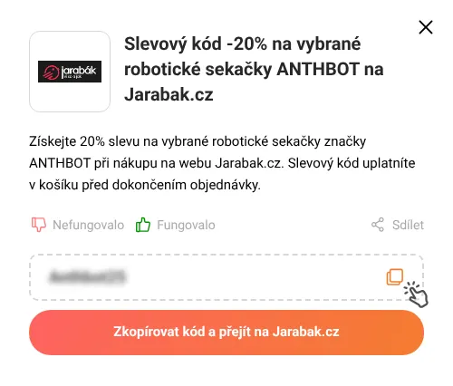 Návod jak zkopírovat slevový kupón Jarabak.cz