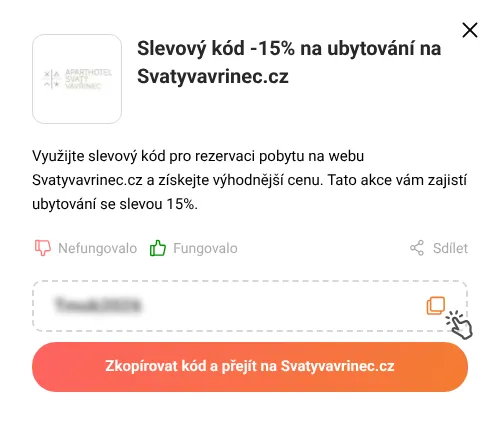 Návod jak zkopírovat slevový kód Svatyvavrinec.cz