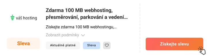 Jak využít slevu Vas-hosting.cz